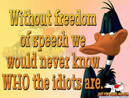 Freedom of speech so we know who idiots are. | funny quotes ... via Relatably.com