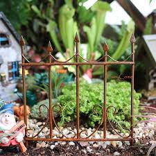 Fairycome Rusty Tin Picket Fairy Garden