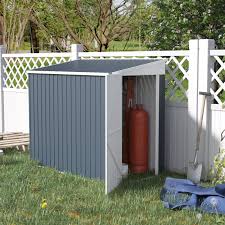 Steel Garden Storage Shed Lean