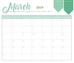 Monthly Calendar Template March Word Templates Free Download
