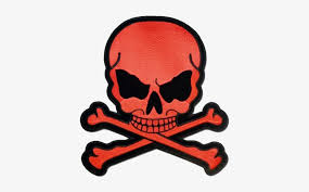Download free skull png images. Red Monster Skull Crossbones Patch Sku Grl Mk3 Dl Skull And Bones Biker Patch Free Transparent Png Download Pngkey