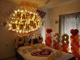 birthday surprise room decoration for