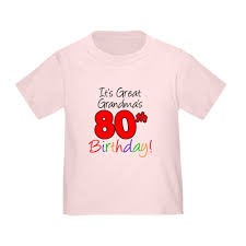 80th birthday toddler t shirt