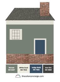 paint color palettes for red brick houses