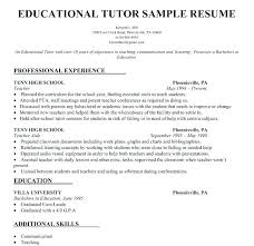 Sample Tutor Resume Math Tutor Resume Samples Sample English Teacher