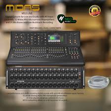 The m32 digital mixer offers the latest in midas innovation, with a custom design inspired by luxury car brands like rolls royce, bentley and aston martin! Digital Mixer Midas M32 Live Dl32 Kabel 75m Shopee Indonesia