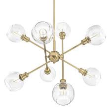 Golden Lighting Axel 8 Light Olympic Gold Sputnik Chandelier 1945 8 Og Globe Sd The Home Depot