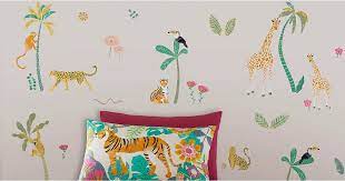 Equatorial Jungle Animals Large Wall