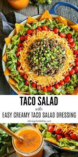 Taco Salad With Creamy Italian Dressing gambar png