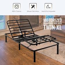 motorized twin xl bed frame with head
