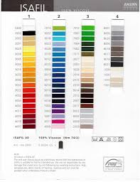 Isafil Rayon Color Card