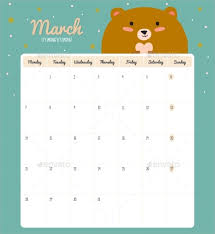 Cute Calendar Template 13 Download Free Documents In Pdf Word