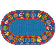 number circles bilingual rug