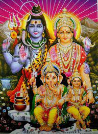 lord shiva family hindu poster