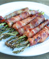 air fryer bacon wrapped asparagus with