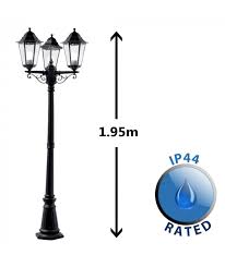 traditional black 3 way 1 95m lamp post