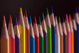 pencil macro office paint colorful