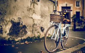 hd wallpaper vinatge woman bike teal