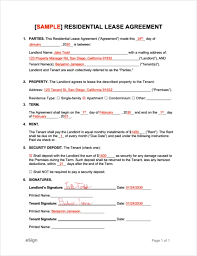 Lease Agreement Template Pdf