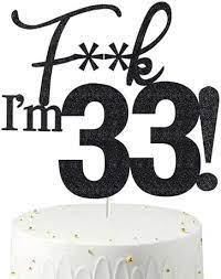 33 Birthday Cake Funny gambar png