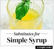 What can I use instead if simple syrup?