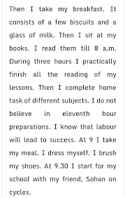 my daily routine essay muskan in 0 0