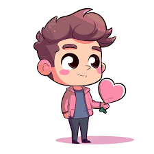 boyfriend clipart cartoon boy in pink