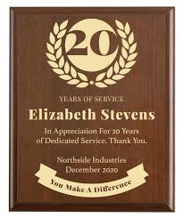 I made it 1 year strong! 20 Year Work Anniversary Gift Award Twenty Years Of Service Etsy