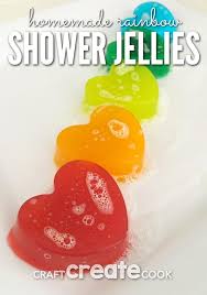 Use this easy shower jellies recipe to get a luxurious experience without a luxurious price tag! Rainbow Shower Jellies Craft Create Cook