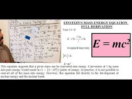 Einstein S Mass Energy Equation E Mc
