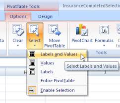 How To Select Parts Of Excel Pivot Table