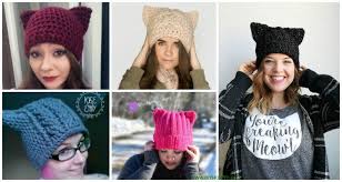 Give that handmade gift an extra boost when you add ears to your crocheted hats. Fun Free Adult Cat Hat Crochet Patterns Diy Instructions