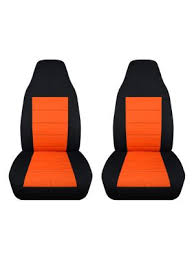 2 Tone Car Seat Covers Black And