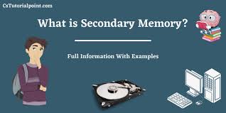 secondary memory definition types