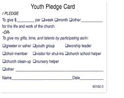 Pledge Card Template Sample Templates For Weddings Spitznas Info