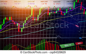 Stock Forex Trading Business Graph Charts Of Financial Forex Charts Graph Board Data Information