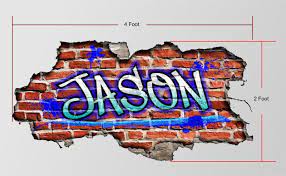 Custom Graffiti Name Personalized Brick