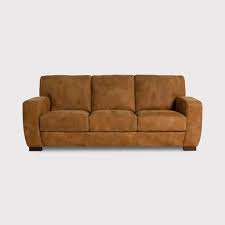 Kansas Brown Leather 3 Seater Sofa