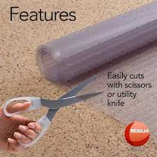 It has the same pattern as the low pile but is a thicker gage and more robust. Resilia Clear Vinyl Plastic Floor Runner Protector For Deep Pile Carpet Non Skid Decorative Pattern 27 Inches Wide X 6 Walmart Com Walmart Com