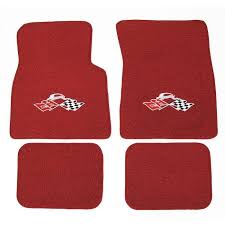 1959 1960 chevy floor mats red with