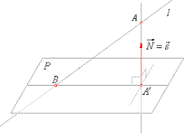 projection of a line onto a plane