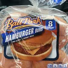 calories in ball park hamburger buns