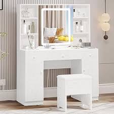 ironck vanity desk set with large led