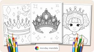 20 crown coloring pages free pdf