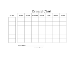 This Blank Black And White Reward Chart Has Room To List