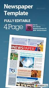 Newspaper Template A3 Format 4 Page Free Download Vector