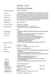 Retail Manager Resume Sample Great Retail Store Manager Sample