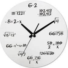 Math Formula Mark Wall Clock