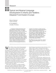 Pdf Typical And Atypical Language Development In Infants
