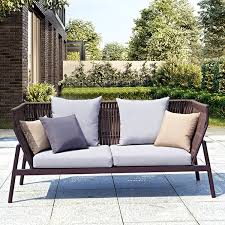 2 Seater Outdoor Sofa With Rattan Rope